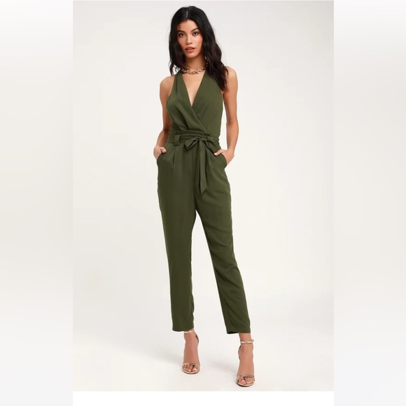 Harper Jumpsuits in Olive Green